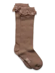 Minymo - Knee Sock W. Lace - Sokid - 31\34