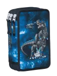 Beckmann Norway - Three Section Pencil Case With Content, Tech Rex - Pinalid - ONE SIZE