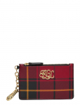 Lauren Ralph Lauren - Plaid Nappa Leather Zip Card Case - Kaarditaskud - ONE SIZE