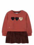 Boboli - Fleece Combined Dress - Pikkade varrukatega vabaajakleidid - 80