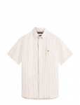 Tommy Hilfiger - Linen Blend Bengal Stp S/S Rf - L&uuml;hikeste varrukatega s&auml;rgid - XL