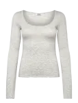 Monki - Long-Sleeved Slim Fit Scoop Neck Top - Pikkade varrukatega - XL