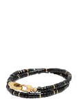 Nialaya - Black Onyx Heishi Wrap Bracelet - K&auml;ev&otilde;rud - L