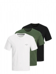 Jack & Jones - Jjferris Tee Ss Crew Neck 3Pk Mp - L&uuml;hikeste varrukatega - L