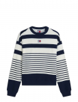 Tommy Jeans - Tjw Rlx Badge Stripe Crew - Dressipluusid - XL