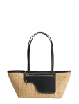 ATP Atelier - Gaiba Natural/Black Raffia/Vacchetta - Ostukotid - ONE SIZE