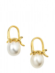 Syster P - Florentina Pearl Earrings Gold - Rippuvad k&otilde;rvar&otilde;ngad - ONE SIZE