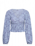 Bubbleroom - Structure Floral Smock Top - Pikkade varrukatega - S