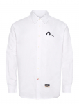 Evisu - Ht, Ls Oxford Shirt W/ Black Seagull Print - Oxfordi s&auml;rgid - XXL