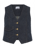 GANNI - Fluffy Denim Vest - Teksavestid - 40