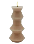 Sirius Home - Nordisk Skulptur, Sille Geometri &Oslash;9X20,5 Cm, Light Caramel - LED-k&uuml;&uuml;nlad - ONE SIZE