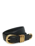 Lauren Ralph Lauren - Metal-Keeper Leather Skinny Belt - Vabaaja v&ouml;&ouml;d - XS