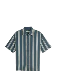 Tom Tailor - Loose Heavy Structured Striped Shir - L&uuml;hikeste varrukatega s&auml;rgid - S