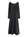 Lindex - Crinkled Midi Dress With Long Sleeves - P&otilde;lveni ja midi - L