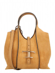 Tod's - Timeless Suede-Leather T-Buckle Shoulder Bag - Rihmaga kotid - ONE SIZE