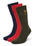 Polo Ralph Lauren - Ribbed Wool-Blend Boot Sock 3-Pack - Tavalised sokid - 43-46