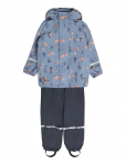 Little B - Pu Set Aop W. Fleece - Vihmariiete komplektid - 116