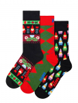 Happy Socks - 3-Pack Santa Socks - Tavalised sokid - 36-40