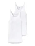 Schiesser - Vests, 2-Pack, Double Rib, White - Original Classics - Varrukateta - L