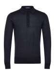 Fred Perry - Fine Knit Long Shirt Shirt - Pikkade varrukatega kootud polos&auml;rgid - S