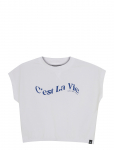 Indian Blue Jeans - T-Shirt Wide Cropped - L&uuml;hikeste varrukatega - 164
