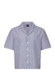 Oscar Jacobson - Reg Fit Cuban Ss Striped Seersucker Shirt - L&uuml;hikeste varrukatega s&auml;rgid - M