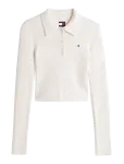 Tommy Jeans - Tjw Essential Polo Ls Sweater - Pikkade varrukatega l&uuml;hikesed topid - XL