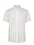 Lindbergh - Striped Cotton/Linen Shirt S/Sstriped Cotton/Linen Shirt S/S - L&uuml;hikeste varrukatega s&auml;rgid - XXXL