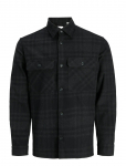 Jack & Jones - Jprrayle Melange Check L/S Overshirt Sn - Pealiss&auml;rgid - M