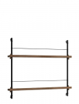 MOEBE - Box Set, Magazine Shelving Ms.65.1, Black Shelves, Stainless Steel Legs (Fsc Mix Credit) - Riiulid - H:65CM