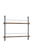 MOEBE - Box Set, Magazine Shelving Ms.65.1, Black Shelves, Stainless Steel Legs (Fsc Mix Credit) - Riiulid - H:65CM