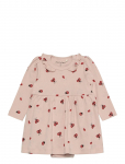 Minymo - Body Dress Ls Aop Rib - Pikkade varrukatega beebikleidid - 80