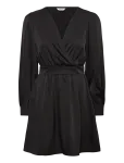 Bubbleroom - Wrap Satin Dress - L&uuml;hikesed kleidid - XS