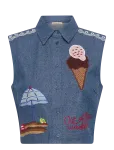 Stella Nova - Out Of Office Embroidered Top - Teksavestid - 36