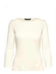 Lauren Ralph Lauren - Rib-Knit Cotton-Blend Boatneck Tee - Pikkade varrukatega - L