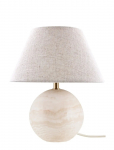 Globen Lighting - Table Lamp Castello 35 Beige Travertin - Laualambid - 35X35X38CM