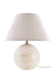 Globen Lighting - Table Lamp Castello 35 Beige Travertin - Laualambid - 35X35X38CM