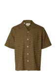 Selected - Slhrlxmonty Texture Ss Shirt - L&uuml;hikeste varrukatega s&auml;rgid - XL