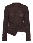 Gina Tricot - Textured Tie Detail Top - Pikkade varrukatega - XS
