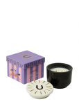 Paddywax - Doftljus Charmed Horseshoe 226 G- Svart Glas Med Lock I Keramik - Tabac & Pine - L&otilde;hnak&uuml;&uuml;nlad - 10.5X10.5X8.3CM