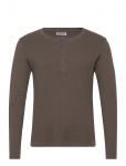 Weekday - Long-Sleeved Henley T-Shirt - Pikkade varrukatega - L