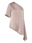 Bubbleroom - Asymmetric Satin Blouse - Varrukateta - XS