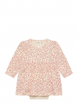 Minymo - Body Dress Ls Aop Rib - Pikkade varrukatega bodid - 86