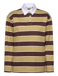Topshop - Tsbibs L/S Stripe Polo Top Jrs - Pikkade varrukatega - M
