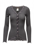 Rosemunde - Rwbabette Silk Ls V-Neck Lace Cardigan - Kardiganid - XL