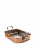 Mauviel - Bradepande M'150S 35 X 25 X 7 Cm Kobber/St&aring;l - Ahjuvormid - 35X25X7CM