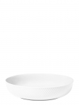 Lyngby Porcel&aelig;n - Rhombe Serveringssk&aring;l &Oslash;28 Cm Hvid - Serveerimiskausid - 28 cm