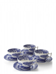 Spode - Blue Italian Breakfast Cup & Saucer 4-Pack - Teetassid - 28 cl