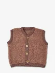 Smallstuff - Vest Boucl&eacute; Merino Wool W. Buttons - Vestid - 68-74