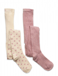 Minymo - Stockings W. Pattern (2-Pack) - Sukkp&uuml;ksid - 128\134